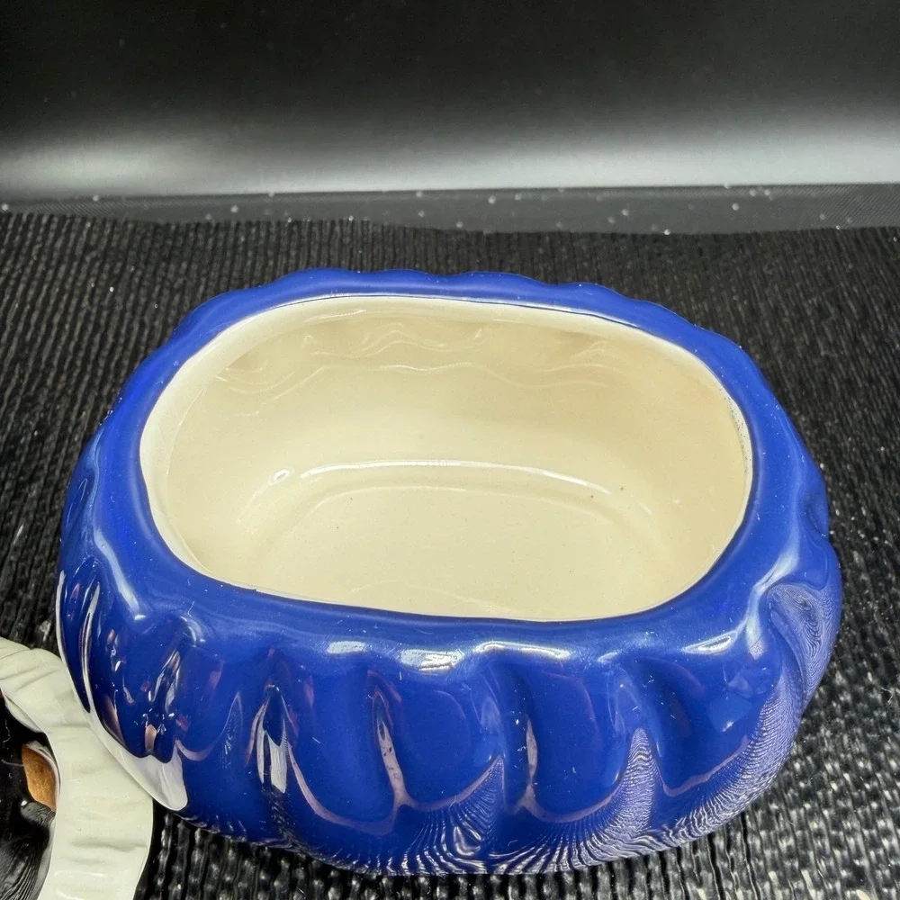 David's Cookies Ceramic‎ Purse Cookie Jar Mini Blue Handbag Lidded Trinket Box